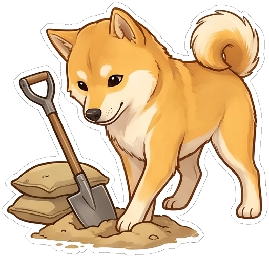 Shijin digging hard, dirt flying out behind