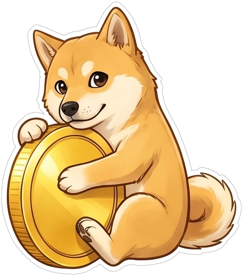 SHIJIN hugging a big gold coin