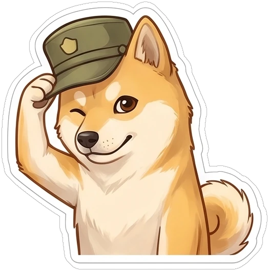 SHIJIN tipping an olive army cap